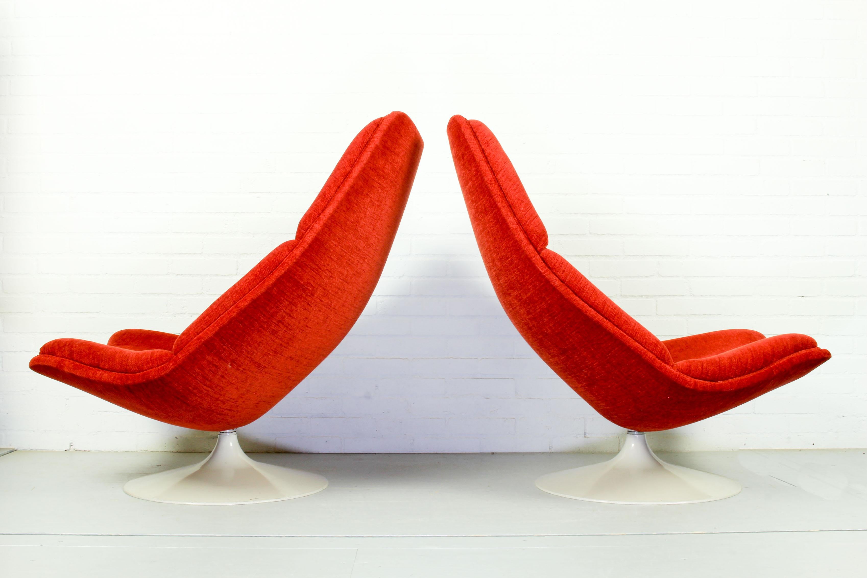 20th Century Set of 2 Vintage Model F510 Lounge Chairs by Geoffrey Harcourt for Artifort, 196