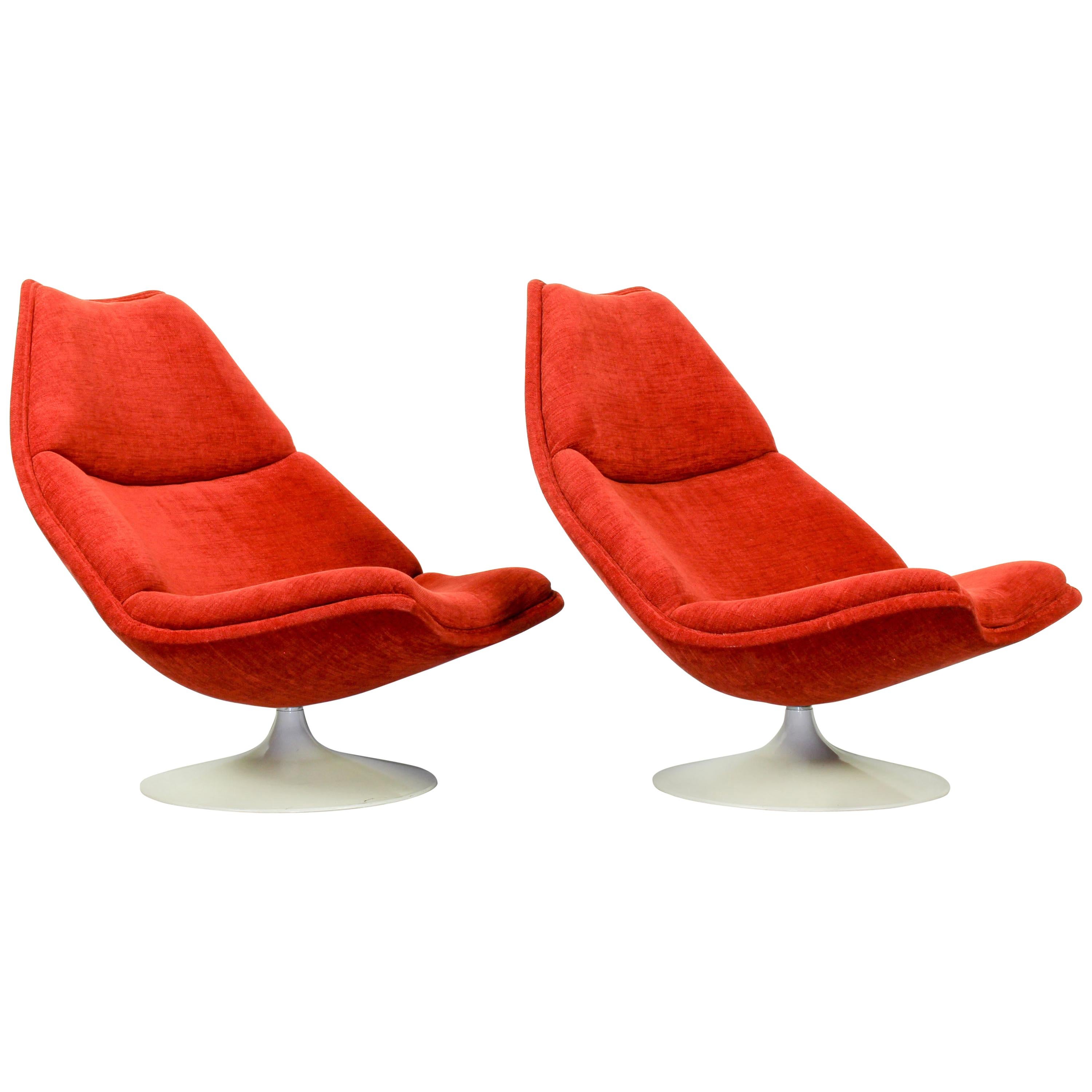 Set of 2 Vintage Model F510 Lounge Chairs by Geoffrey Harcourt for Artifort, 196