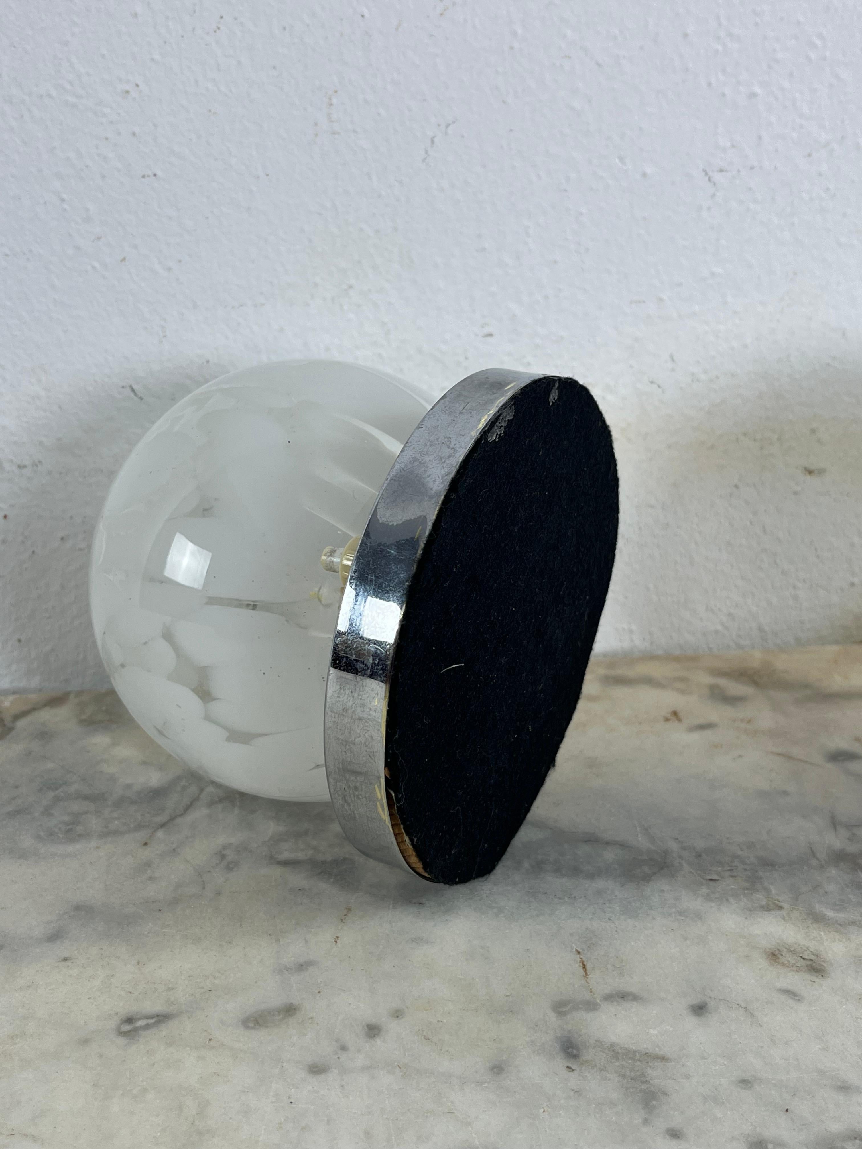 Set of 2 Vintage Murano Glass Bedside Lamps, 1970s For Sale 2