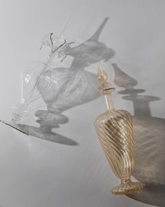 Set of 2 Vintage Murano Glass Perfume Bottles, 1940s