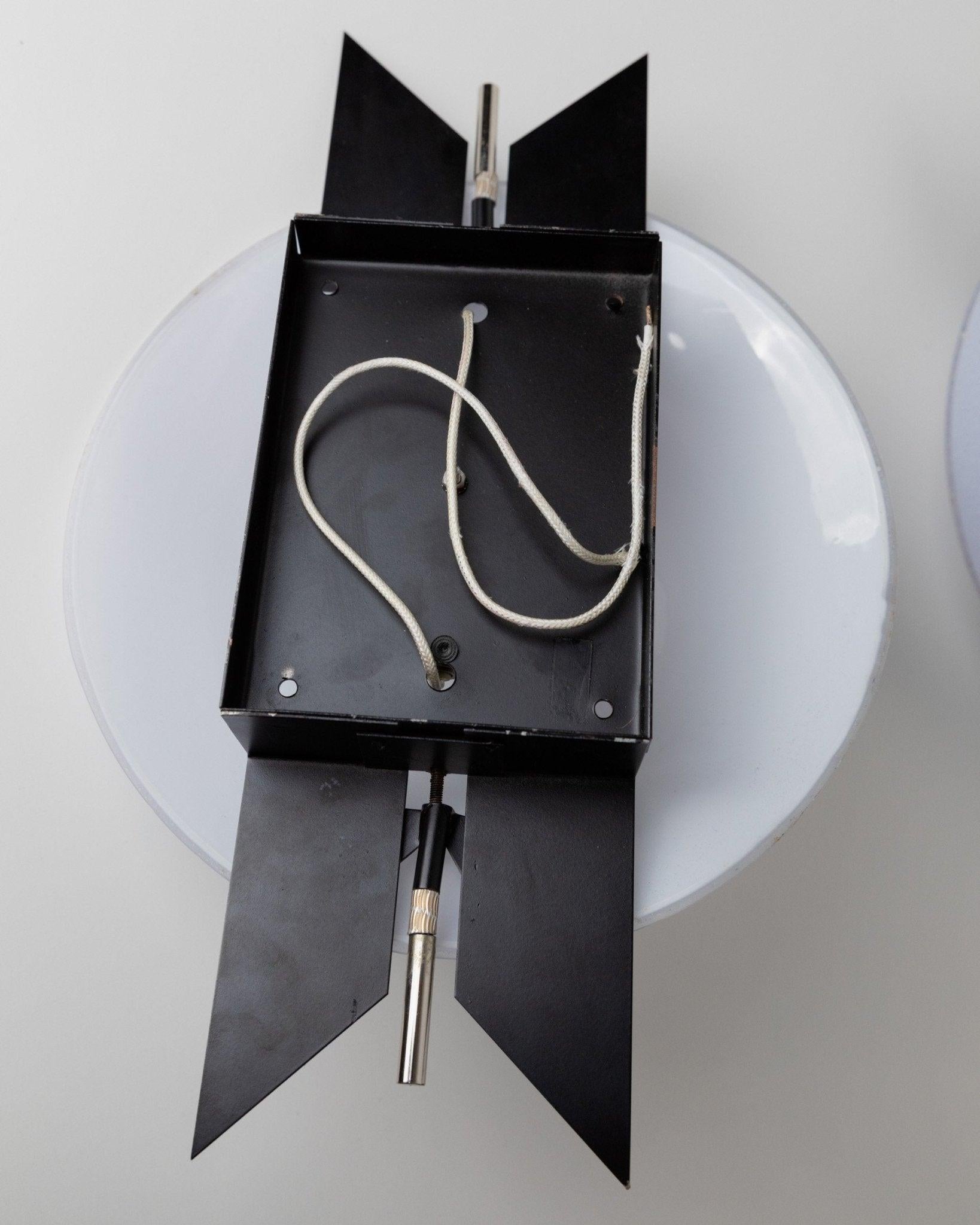 Set di 2 lampade da parete in vetro di Murano vintage in stile Memphis, anni '80 in vendita 4