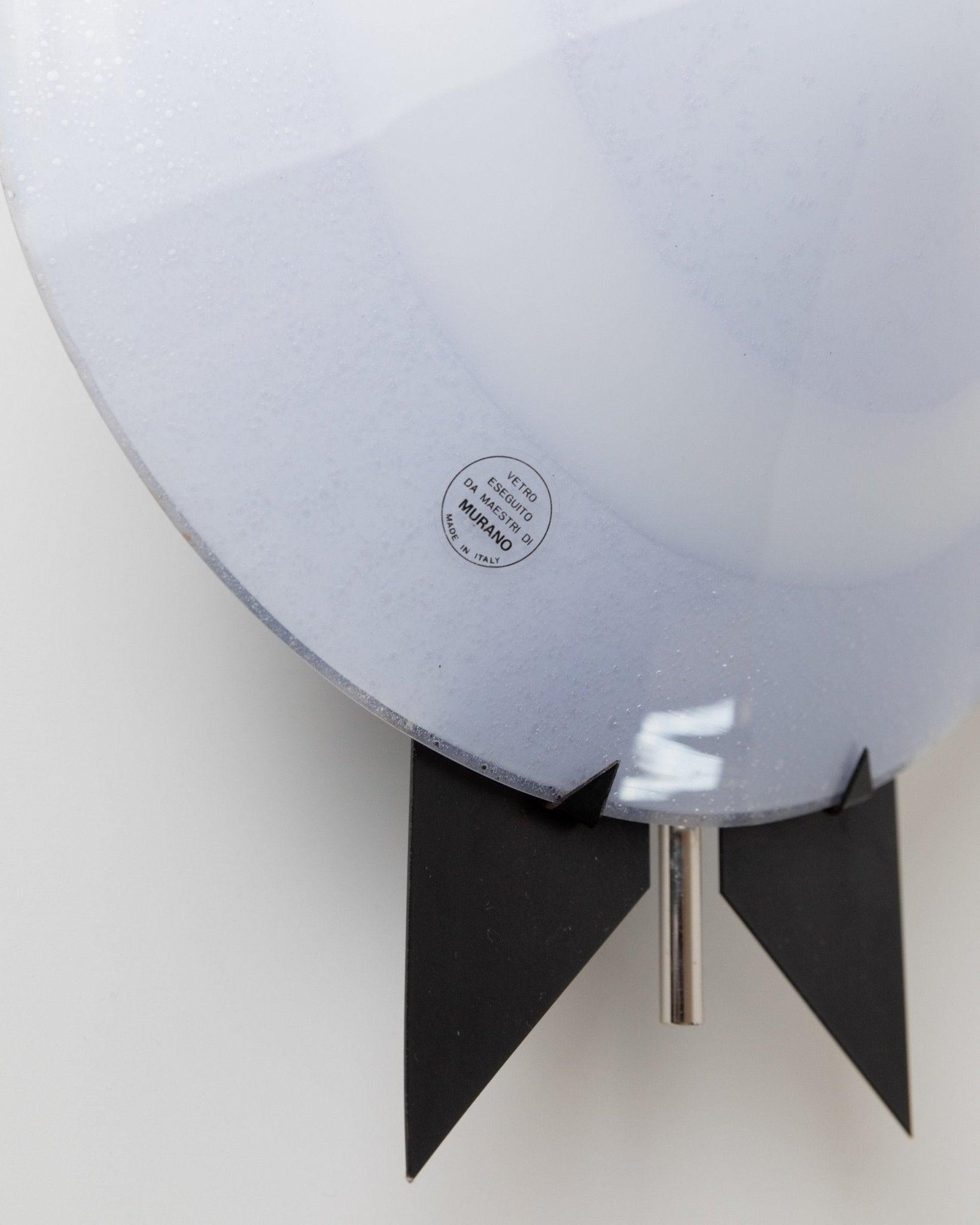 Set di 2 lampade da parete in vetro di Murano vintage in stile Memphis, anni '80 In condizioni buone in vendita a Montecalvoli, IT