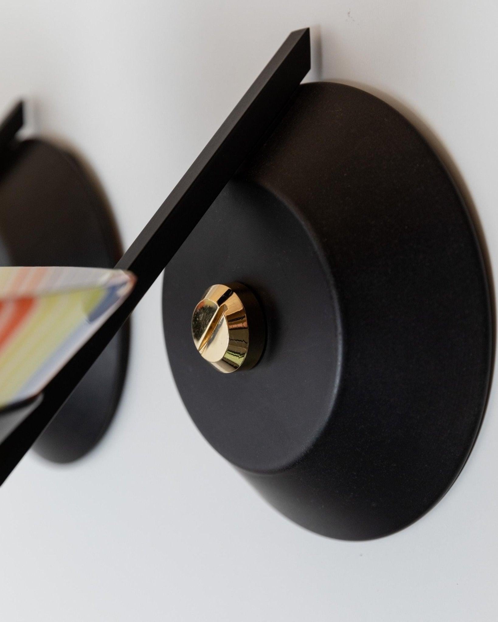 Vetro di Murano Set di 2 lampade da parete in vetro di Murano vintage in stile Memphis, Italia, anni '80 in vendita