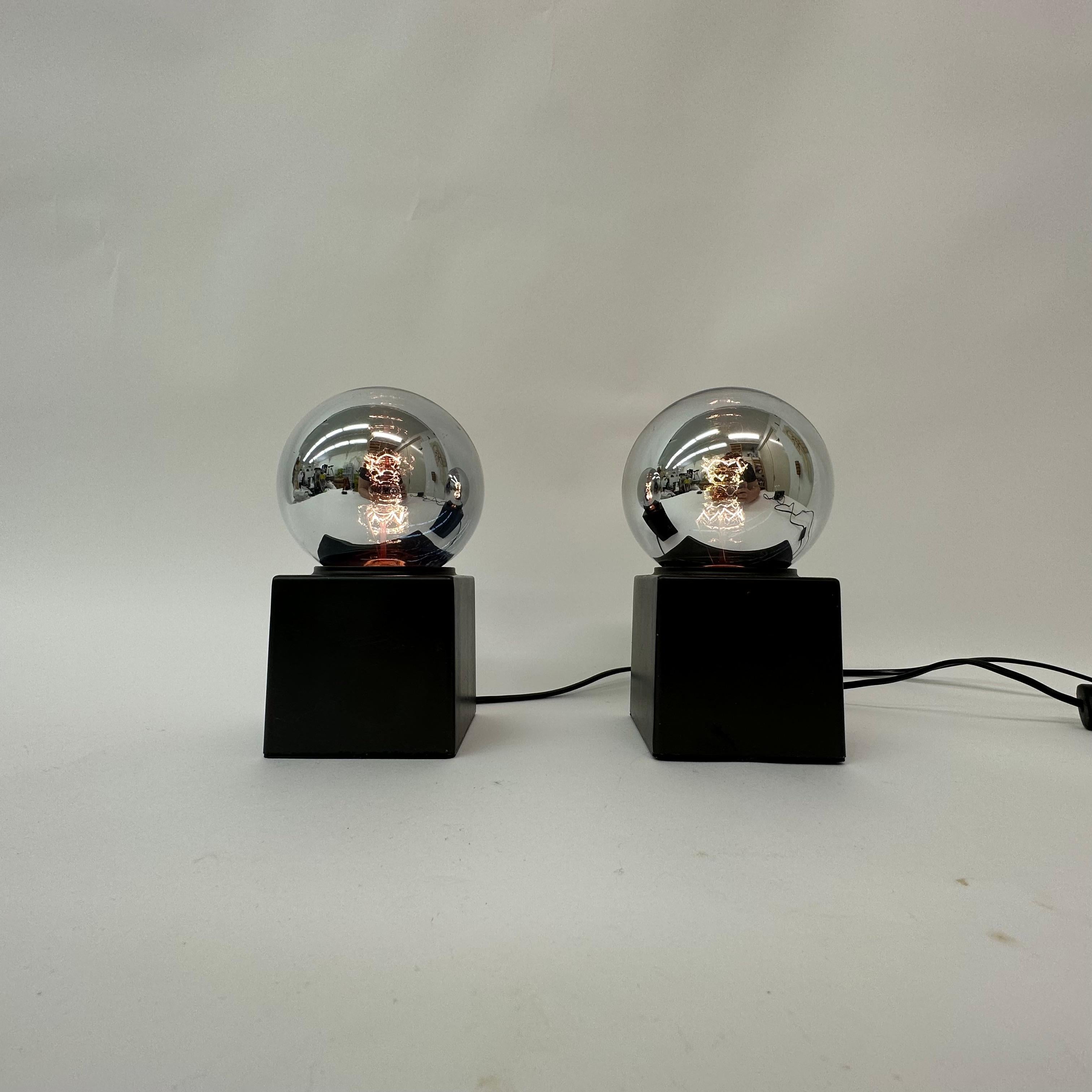 Mid-Century Modern Set of 2 Vintage Philips Table Lamp Space Age , 1970s For Sale