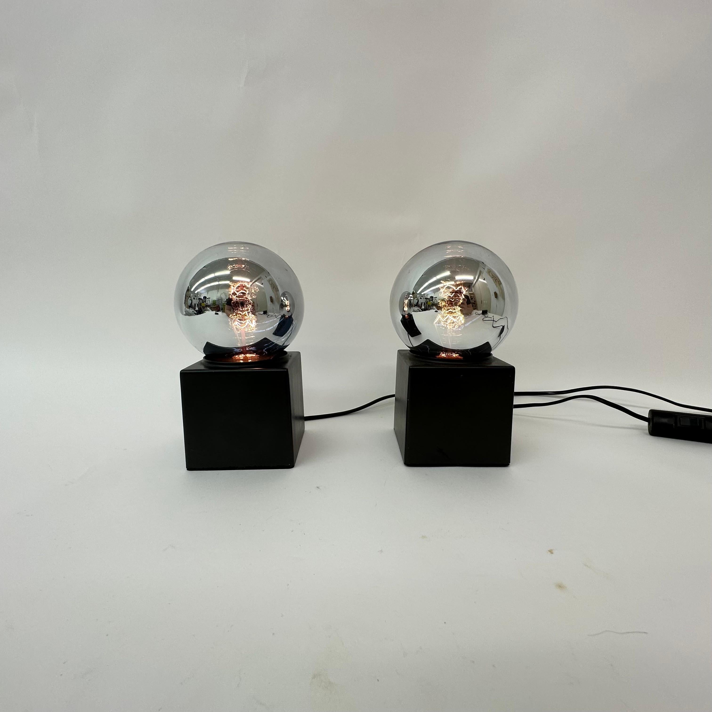 Dutch Set of 2 Vintage Philips Table Lamp Space Age , 1970s For Sale