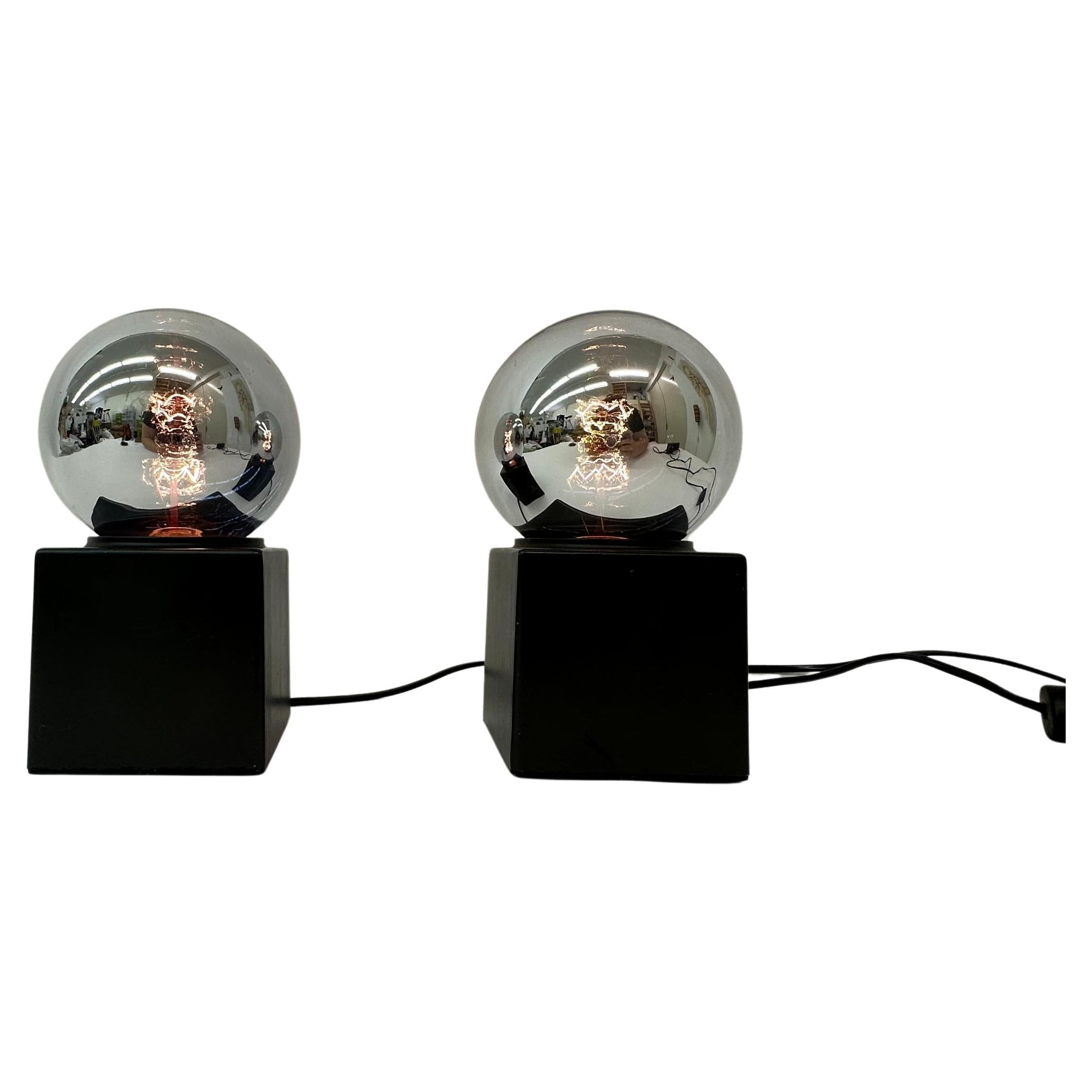 Set of 2 Vintage Philips Table Lamp Space Age , 1970s