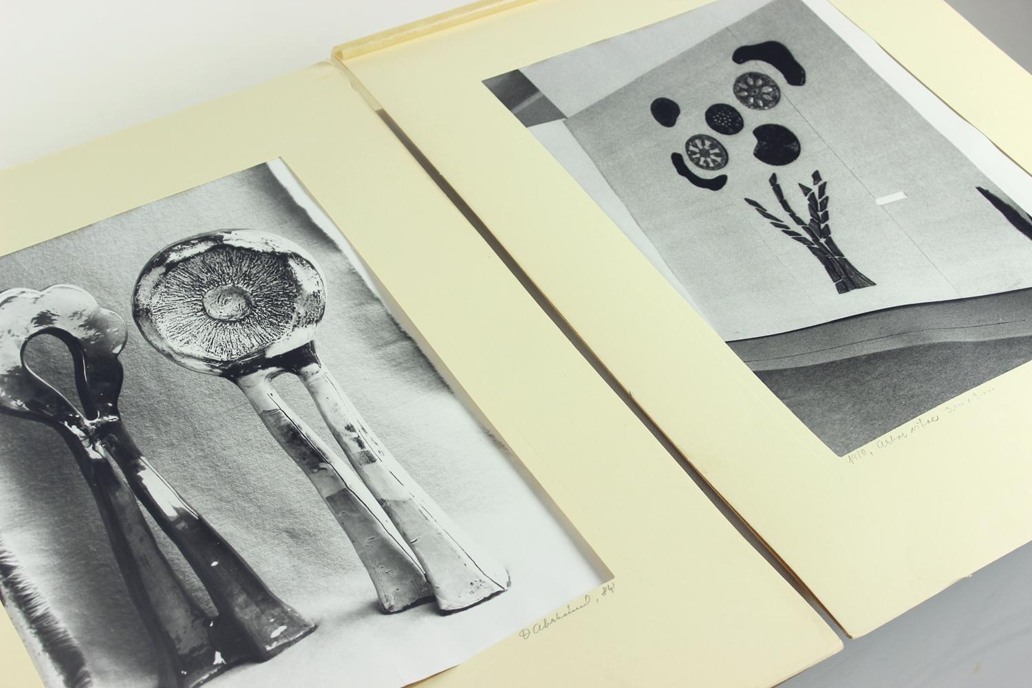 2er-Set Vintage-Fotograps von Keramik-Kunstwerken von Ditta Abrhamova, Tschechoslowakei im Angebot 3
