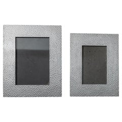 Set of 2 Vintage Picture Frames with Structured Metal Design by IKEA, 1990s