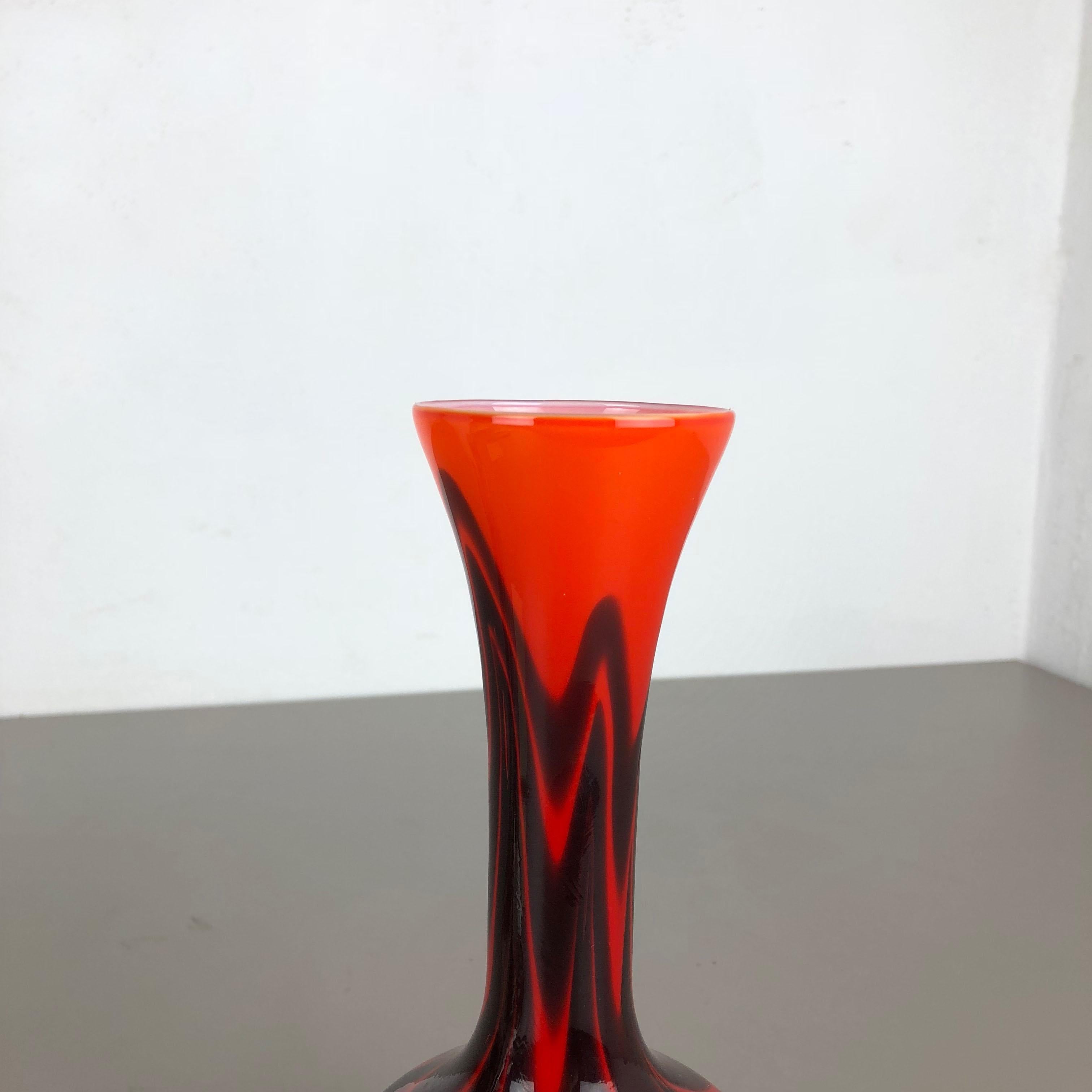 Set of 2 Vintage Pop Art Opaline Florence Vase Design, Italy, 1970s For Sale 5