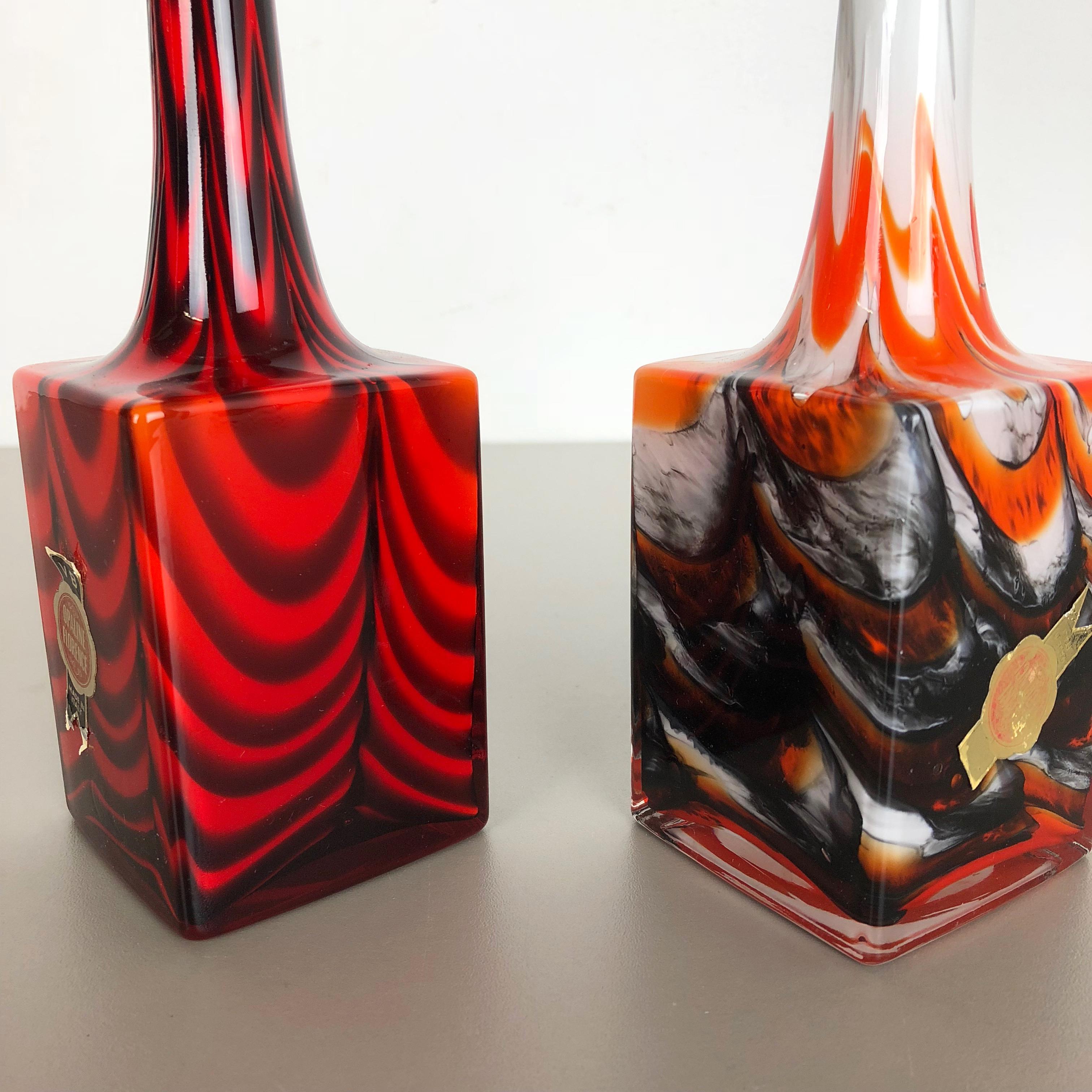 Set of 2 Vintage Pop Art Opaline Florence Vase Design, Italy, 1970s For Sale 6