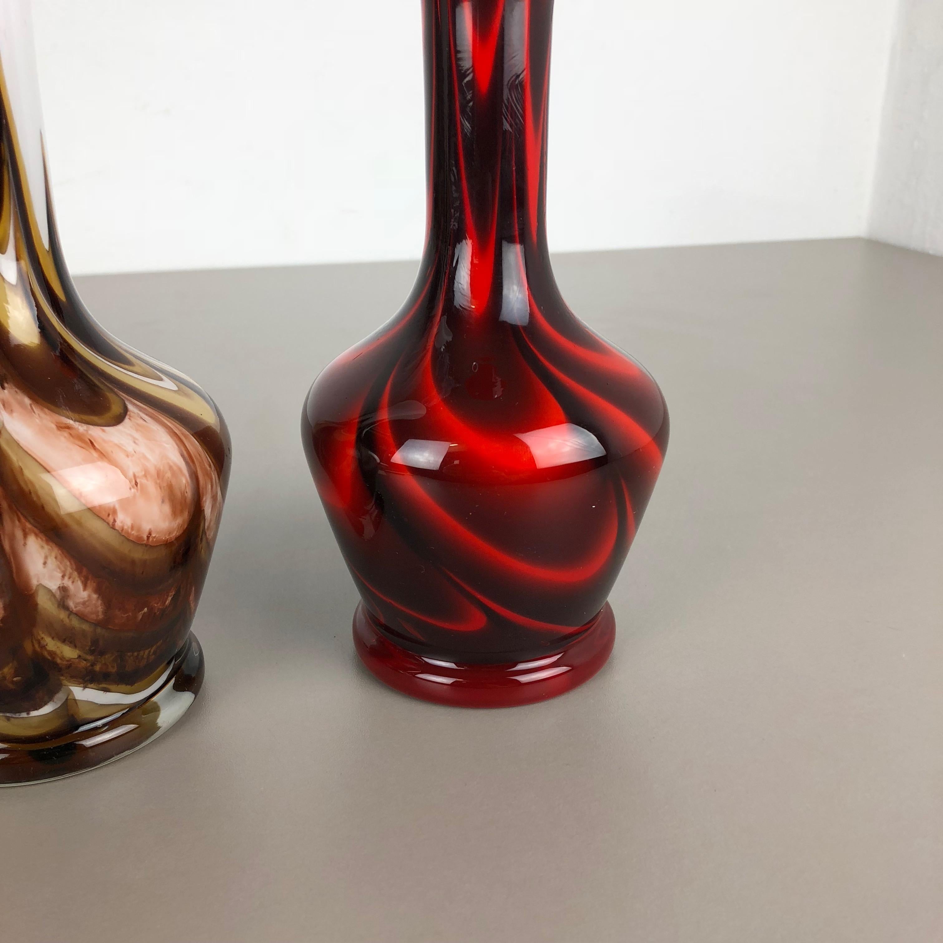 italien Ensemble de 2 vases vintage Pop Art en opaline Florence design, Italie, 1970 en vente