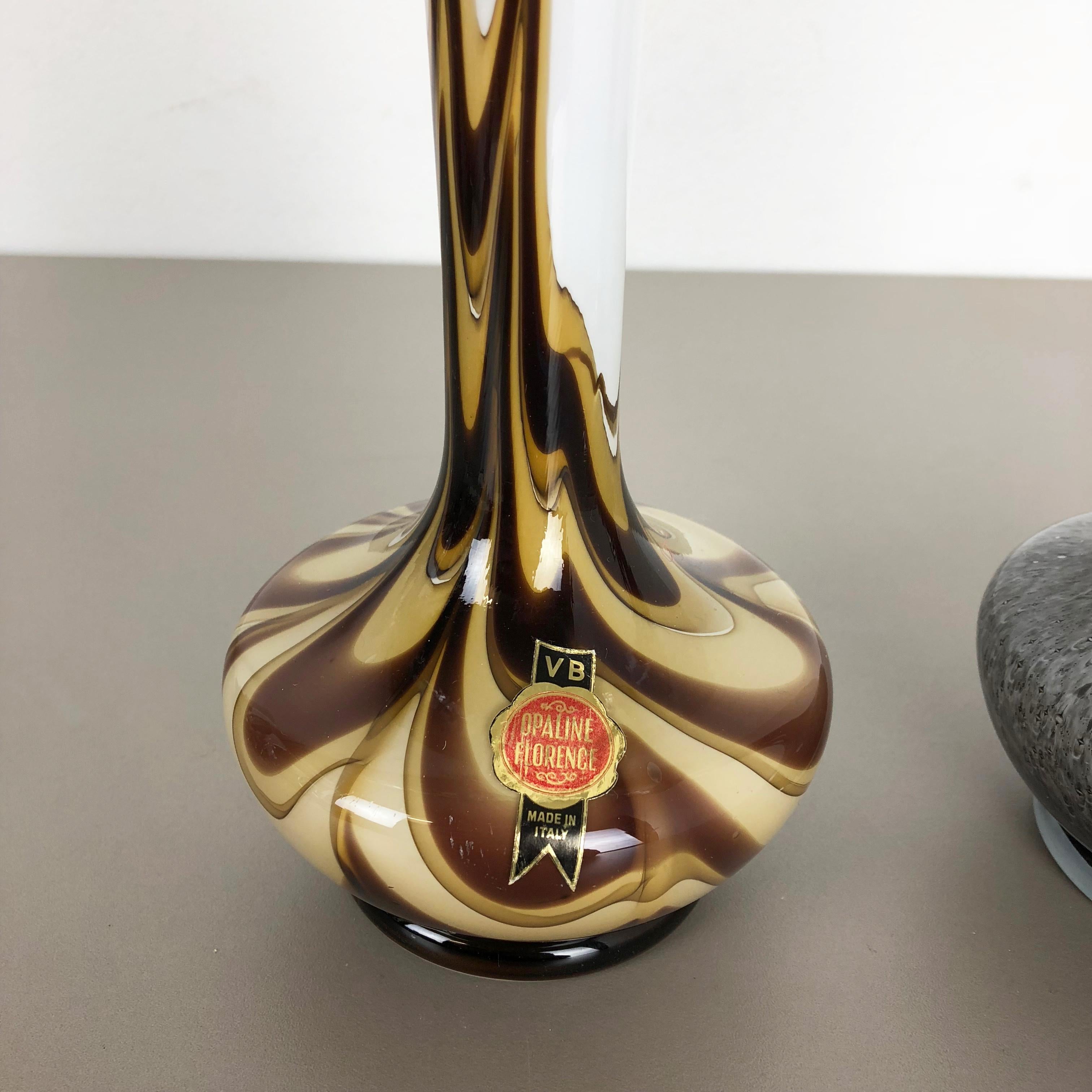 2er-Set Vintage Pop Art Opal-Vase aus Florenz, Design, Italien, 1970er Jahre im Zustand „Gut“ im Angebot in Kirchlengern, DE