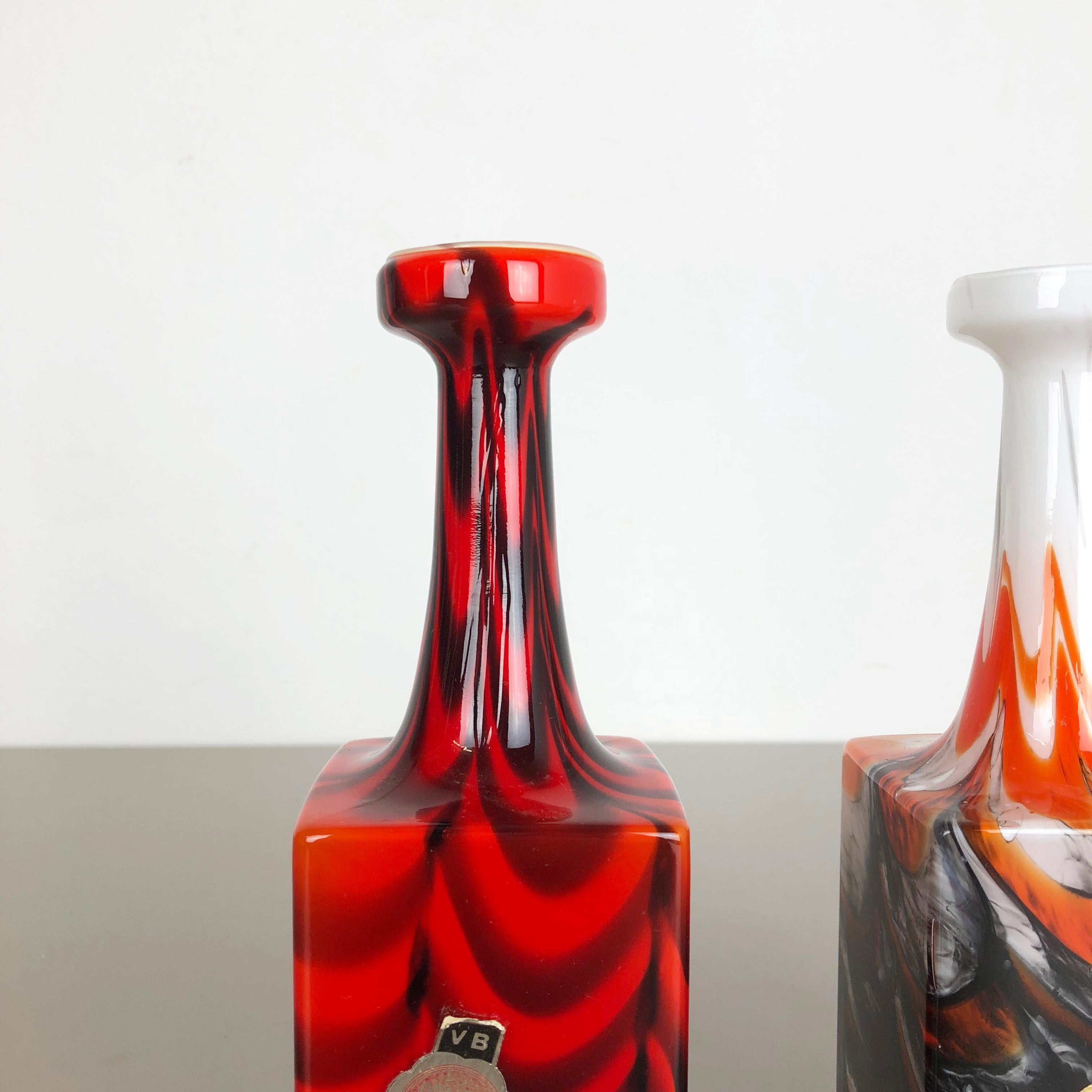 Ensemble de 2 vases vintage Pop Art en opaline Florence design, Italie, 1970 Bon état - En vente à Kirchlengern, DE