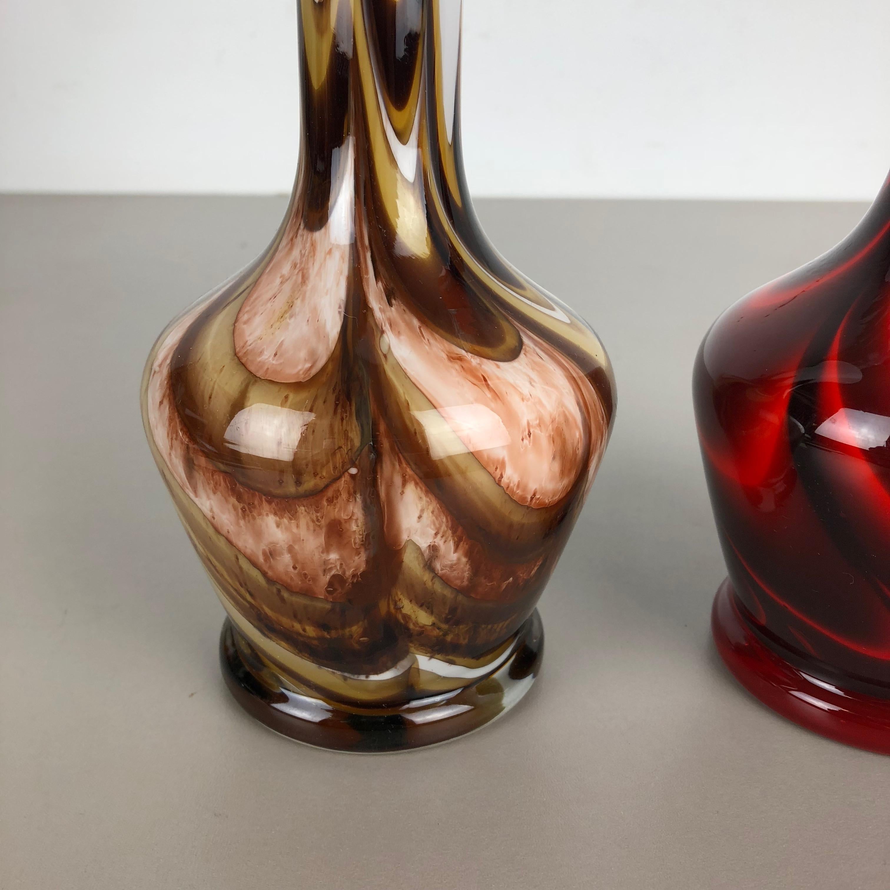Ensemble de 2 vases vintage Pop Art en opaline Florence design, Italie, 1970 en vente 2