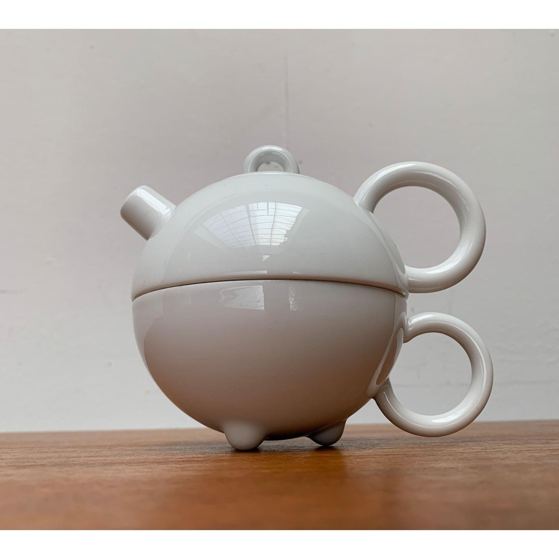 Set of 2 Vintage Postmodern German Fantasia Series Teapot and Cup, 1980s In Excellent Condition For Sale In Hamburg, DE