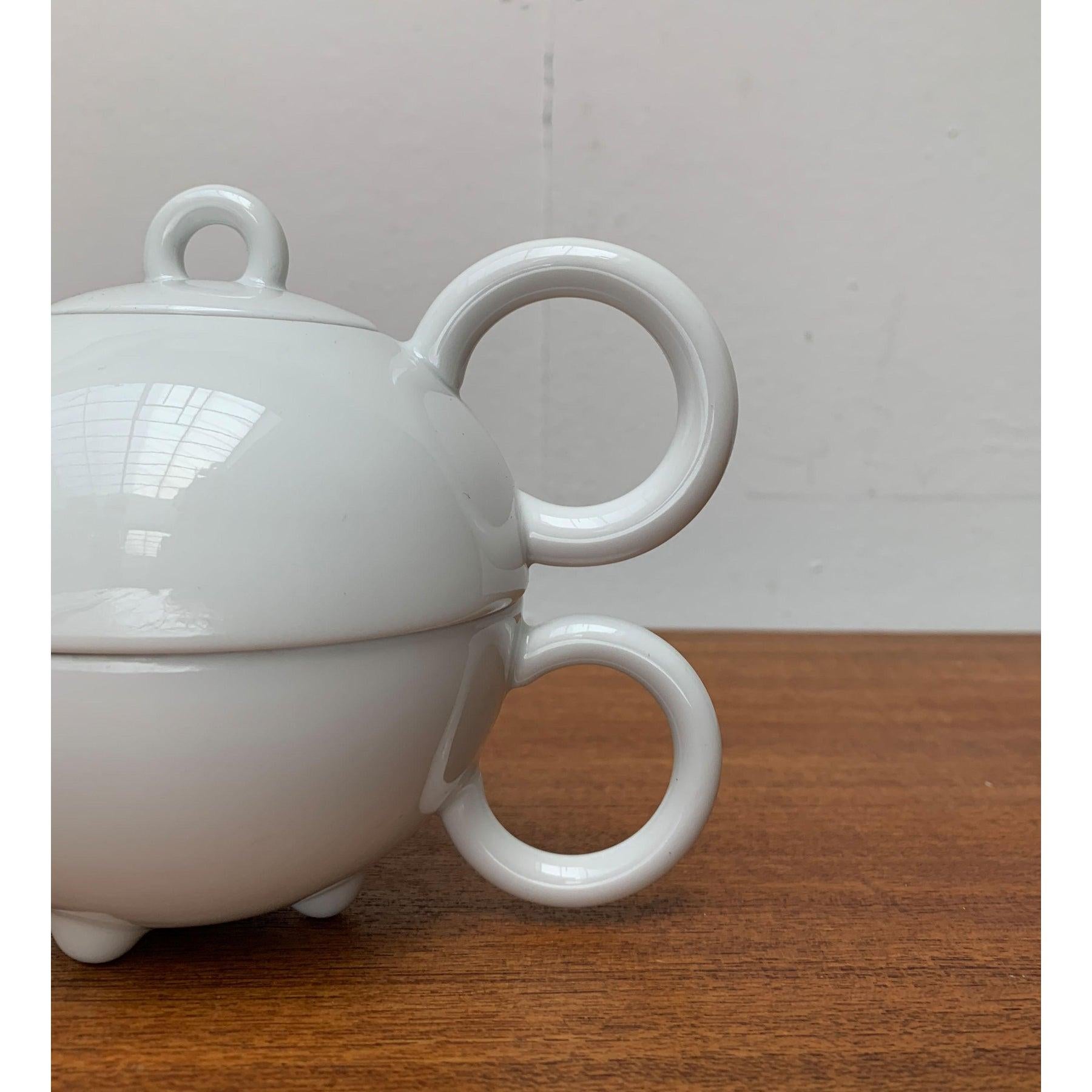 Porcelain Set of 2 Vintage Postmodern German Fantasia Series Teapot and Cup, 1980s For Sale