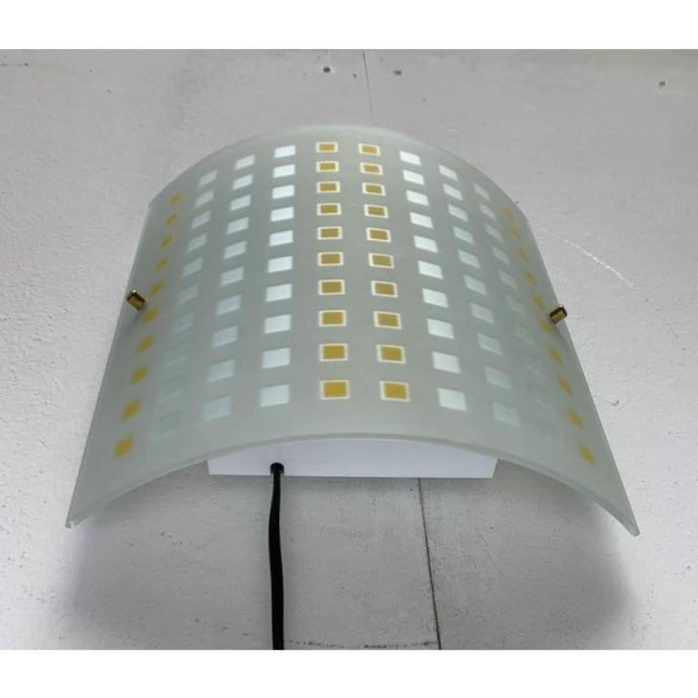 XX secolo Set di 2 lampade da parete in vetro postmoderno vintage di DIY Light, anni '80 in vendita