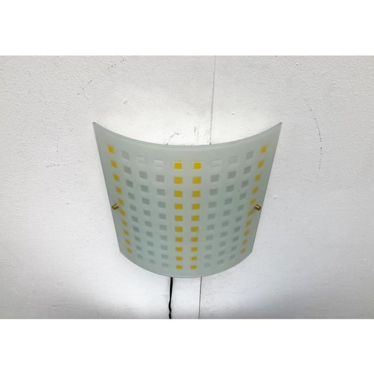 Set di 2 lampade da parete in vetro postmoderno vintage di DIY Light, anni '80 in vendita 2