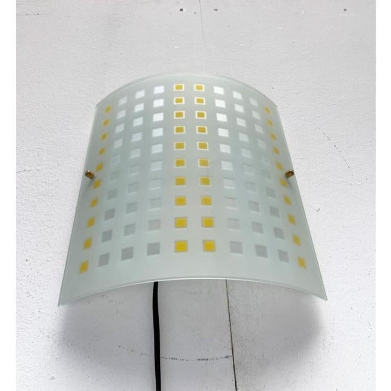 Set di 2 lampade da parete in vetro postmoderno vintage di DIY Light, anni '80 in vendita 3