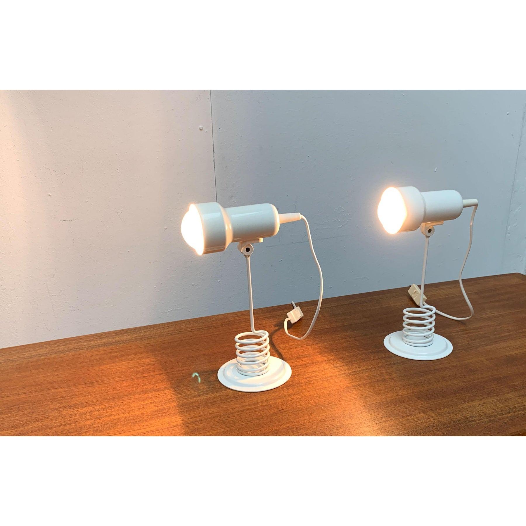 Ensemble de 2 lampes de table vintage postmodernes de l'ère spatiale, années 1980 en vente 3