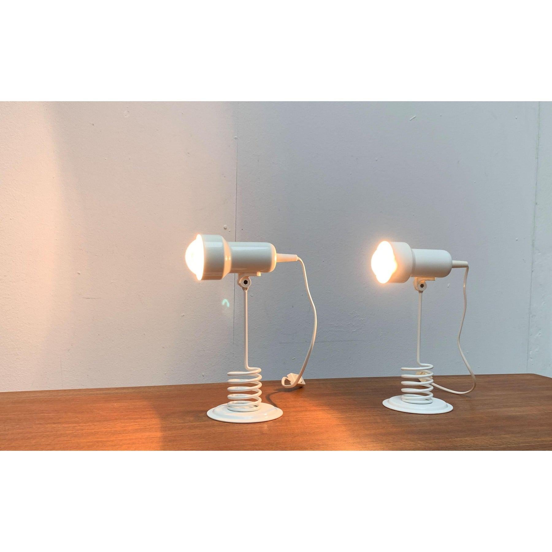 Ensemble de 2 lampes de table vintage postmodernes de l'ère spatiale, années 1980 en vente 5