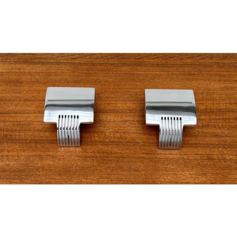 Modern Set of 2 Vintage Postmodern Spanish Model Arqui Pe Aluminum Sconces, 1990s For Sale