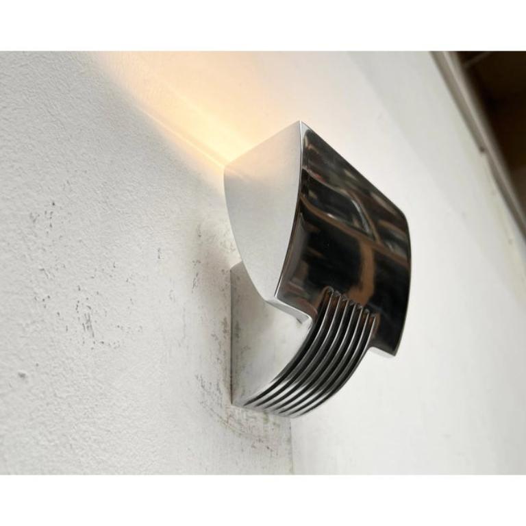 Set of 2 Vintage Postmodern Spanish Model Arqui Pe Aluminum Sconces, 1990s For Sale 2