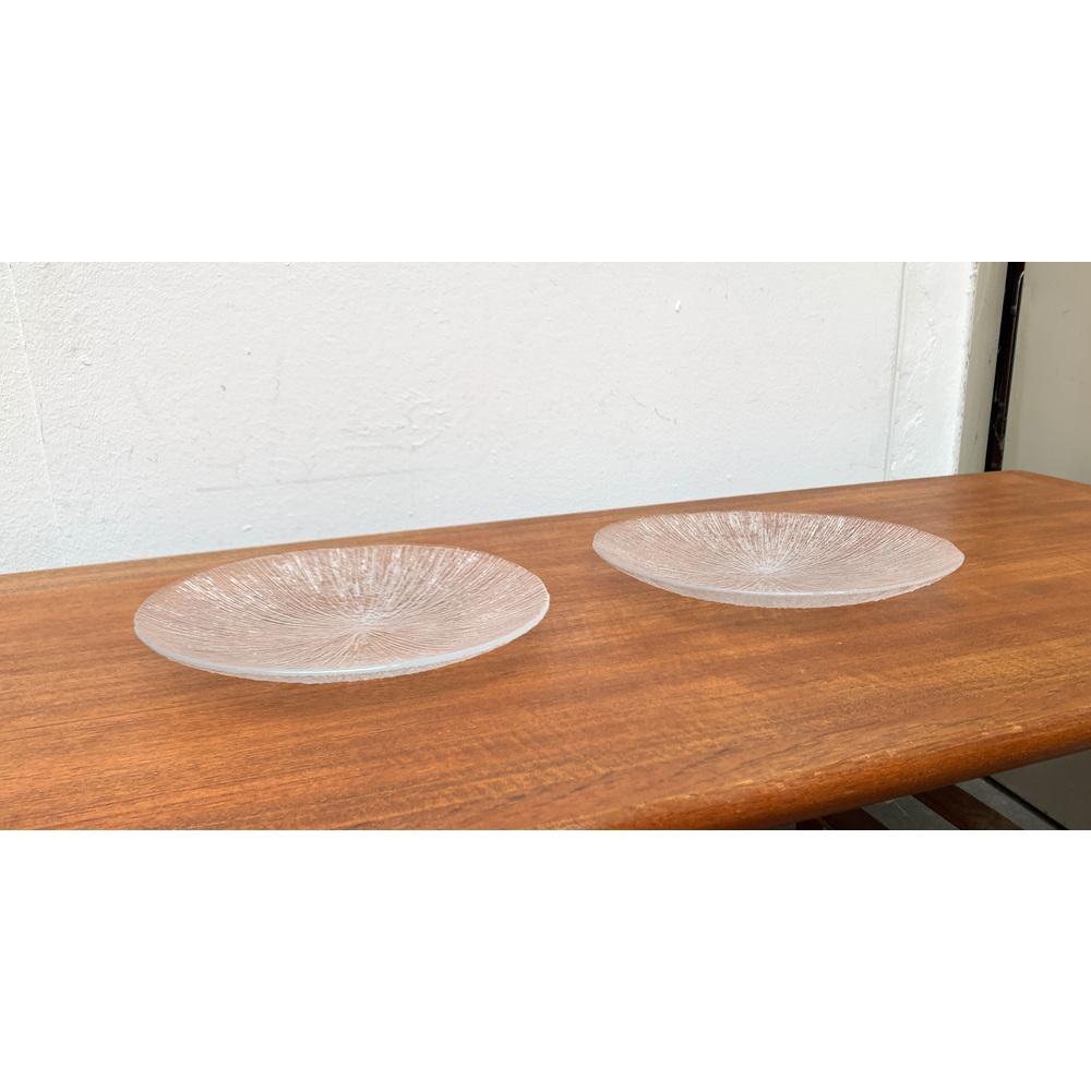 Ensemble de 2 assiettes vintage scandinaves en verre d'écorce d'arbre scandinave, 1970 en vente 5