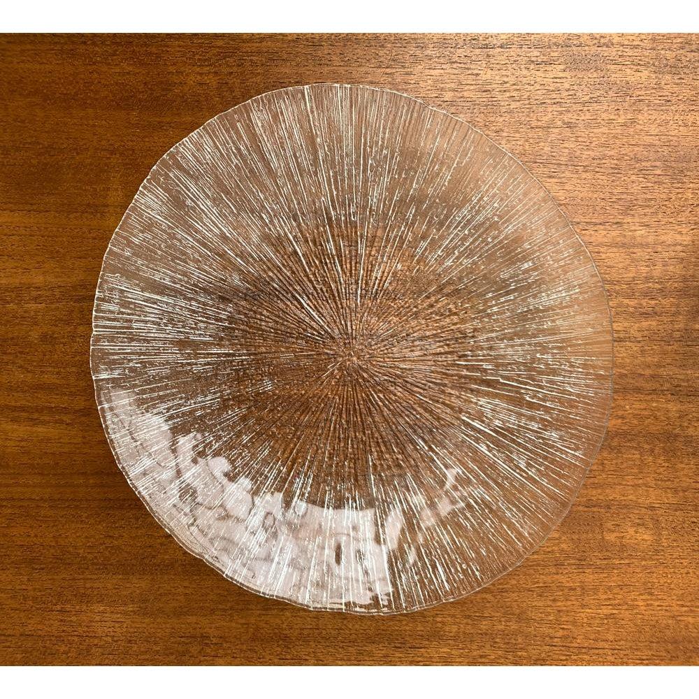 Ensemble de 2 assiettes vintage scandinaves en verre d'écorce d'arbre scandinave, 1970 Excellent état - En vente à Hamburg, DE