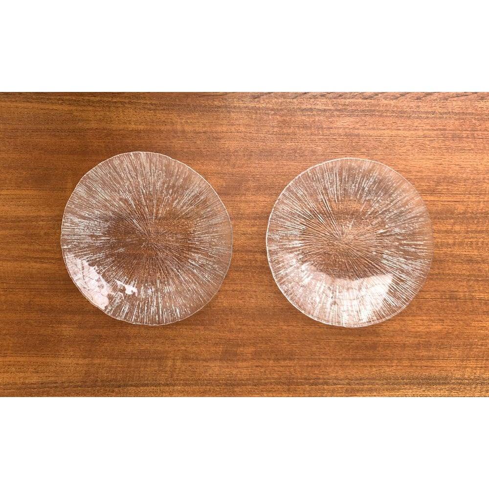 Ensemble de 2 assiettes vintage scandinaves en verre d'écorce d'arbre scandinave, 1970 en vente 3