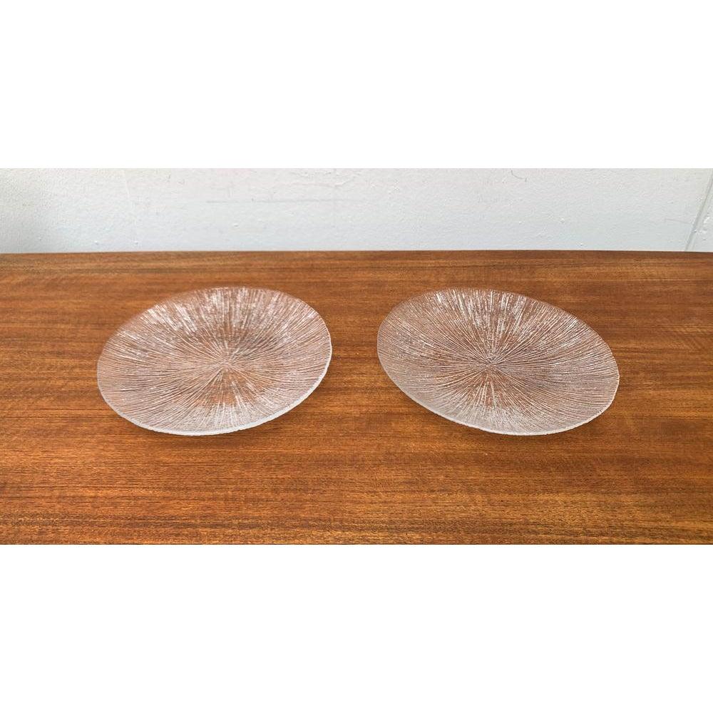 Ensemble de 2 assiettes vintage scandinaves en verre d'écorce d'arbre scandinave, 1970 en vente 4