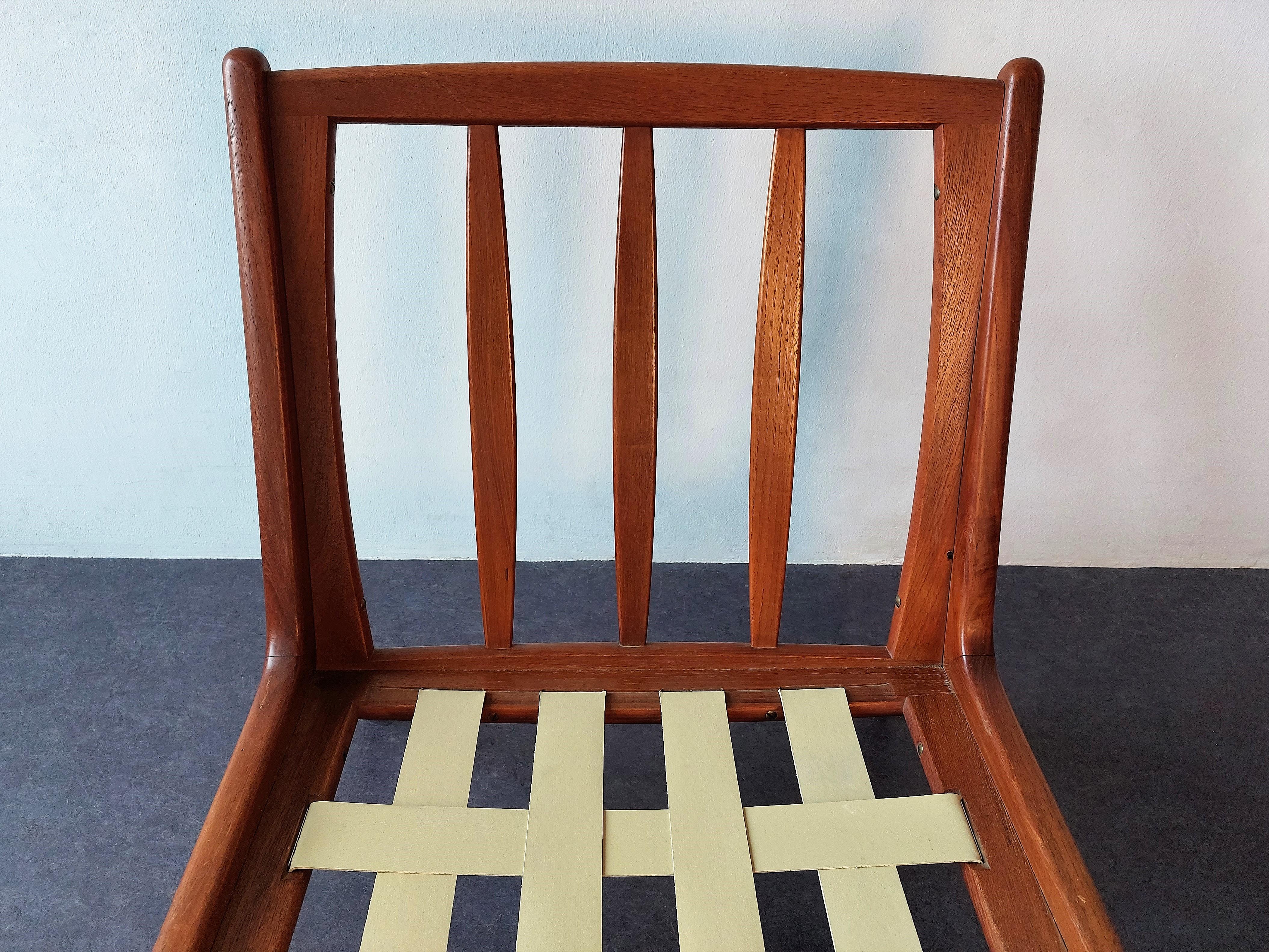 Satz von 2 Vintage-Slipper-Stühlen, 1950er/1960er Jahre (Stoff) im Angebot