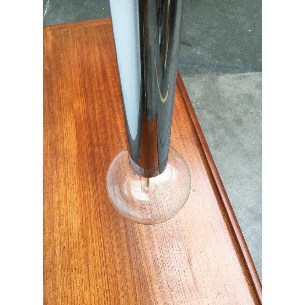 Set of 2 Vintage Space Age Chrome & Glass Pendant Lamps by Motoko Ishii In Good Condition For Sale In Hamburg, DE