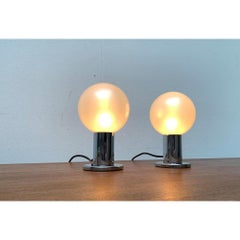 Set di 2 lampade da tavolo vintage in perle tedesche A Space Age di Motoko Ishii, anni '70