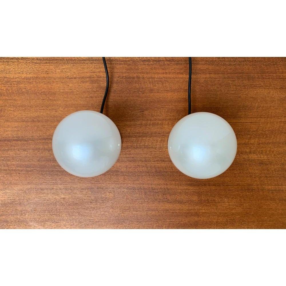 Ère spatiale Ensemble de 2 lampes de bureau allemandes perlées de l'ère spatiale par Motoko Ishii, 1970 en vente