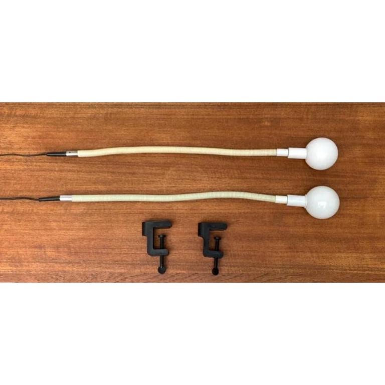 Ensemble de 2 lampes de bureau Hebi italiennes de l'ère spatiale par Isao Hosoe, 1970 en vente 4