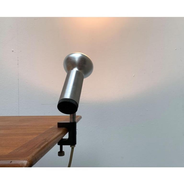 Set of 2 Vintage Space Age Minimalist Clamp Table or Shelf Lamps from Philips For Sale 7