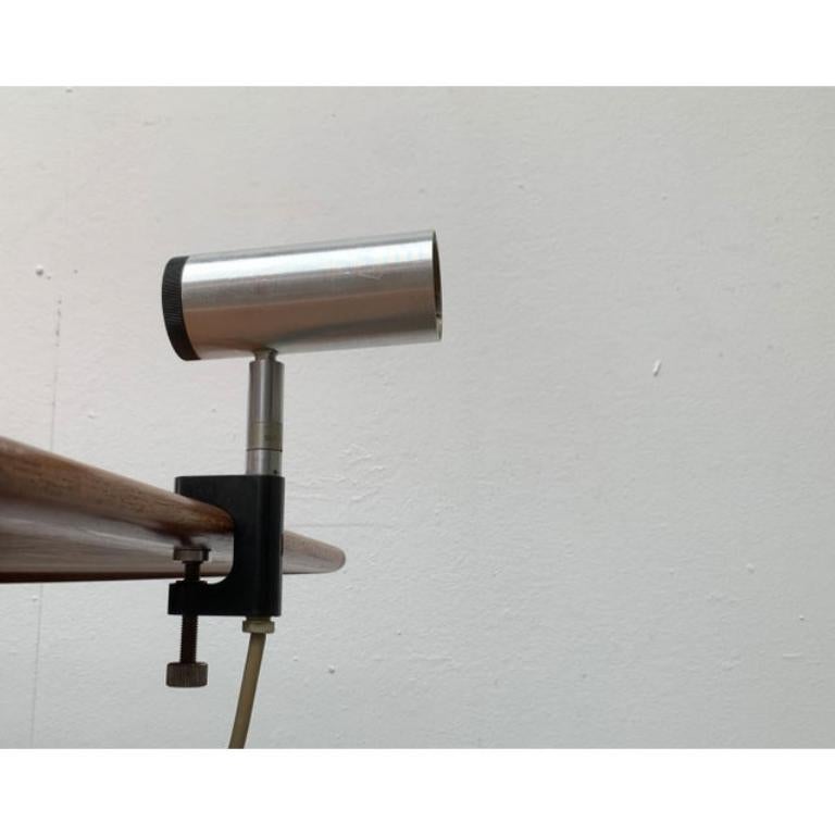 Set of 2 Vintage Space Age Minimalist Clamp Table or Shelf Lamps from Philips For Sale 3