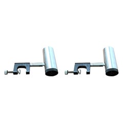 Set of 2 Vintage Space Age Minimalist Clamp Table or Shelf Lamps from Philips