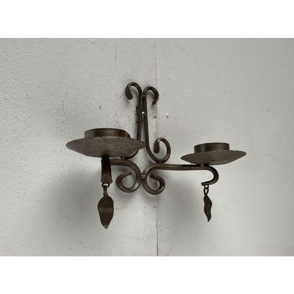 Juego de 2 portavelas de pared de hierro forjado sueco vintage de Ahrnebergs en Excelente estado para la venta en Hamburg, DE