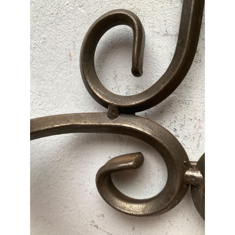 Juego de 2 portavelas de pared de hierro forjado sueco vintage de Ahrnebergs en venta 2