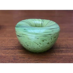 Set of 2 Vintage Swirl Cloud Art Glass Candleholder, 1970s