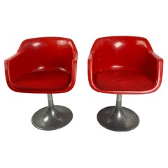 Set Of 2 Vintage Swivel Armchairs By Albert Jacob For Grosfillex 1980s