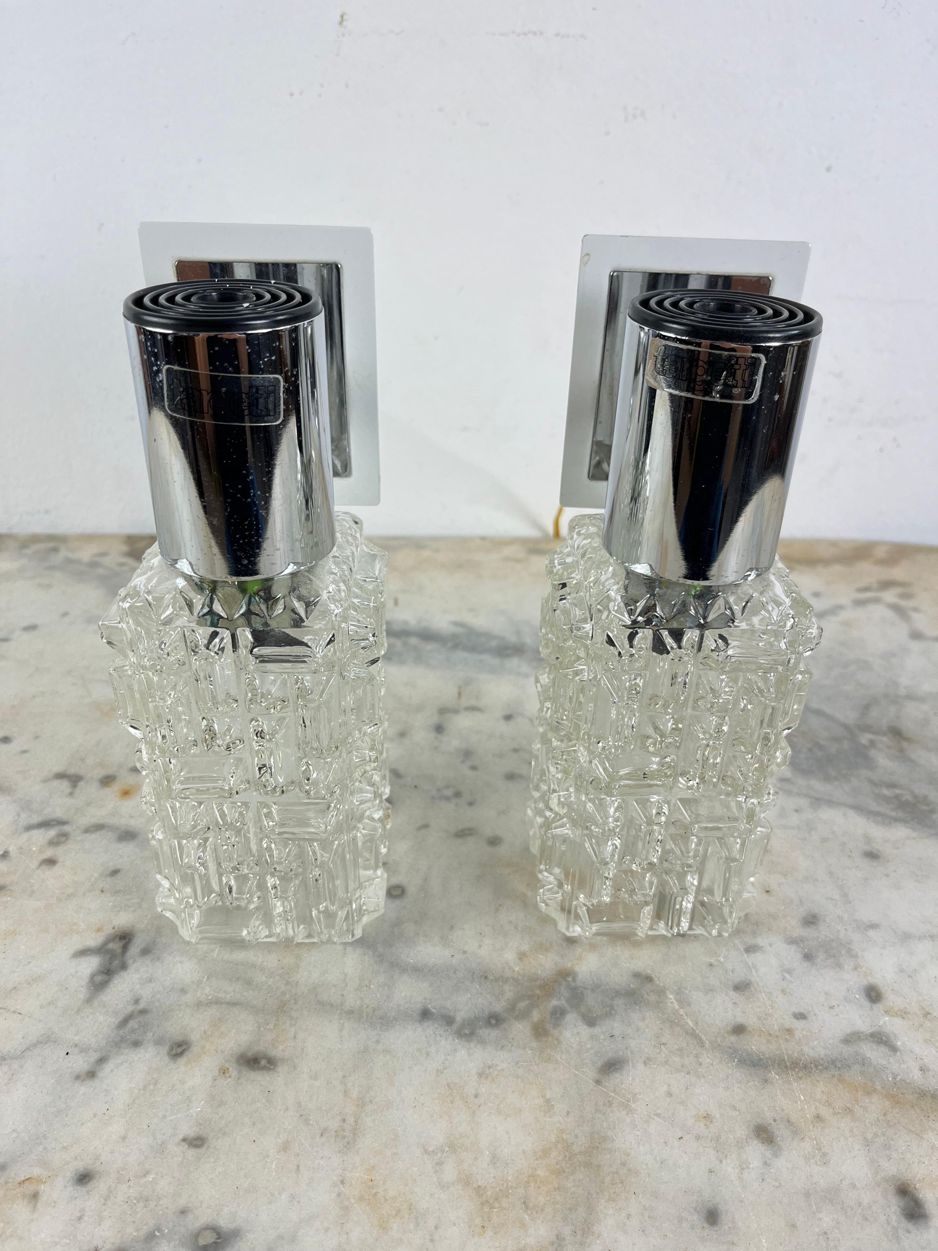 Set of 2 Vintage Targetti Sankey Wall Lamps, Made in Italy, 1970s 5