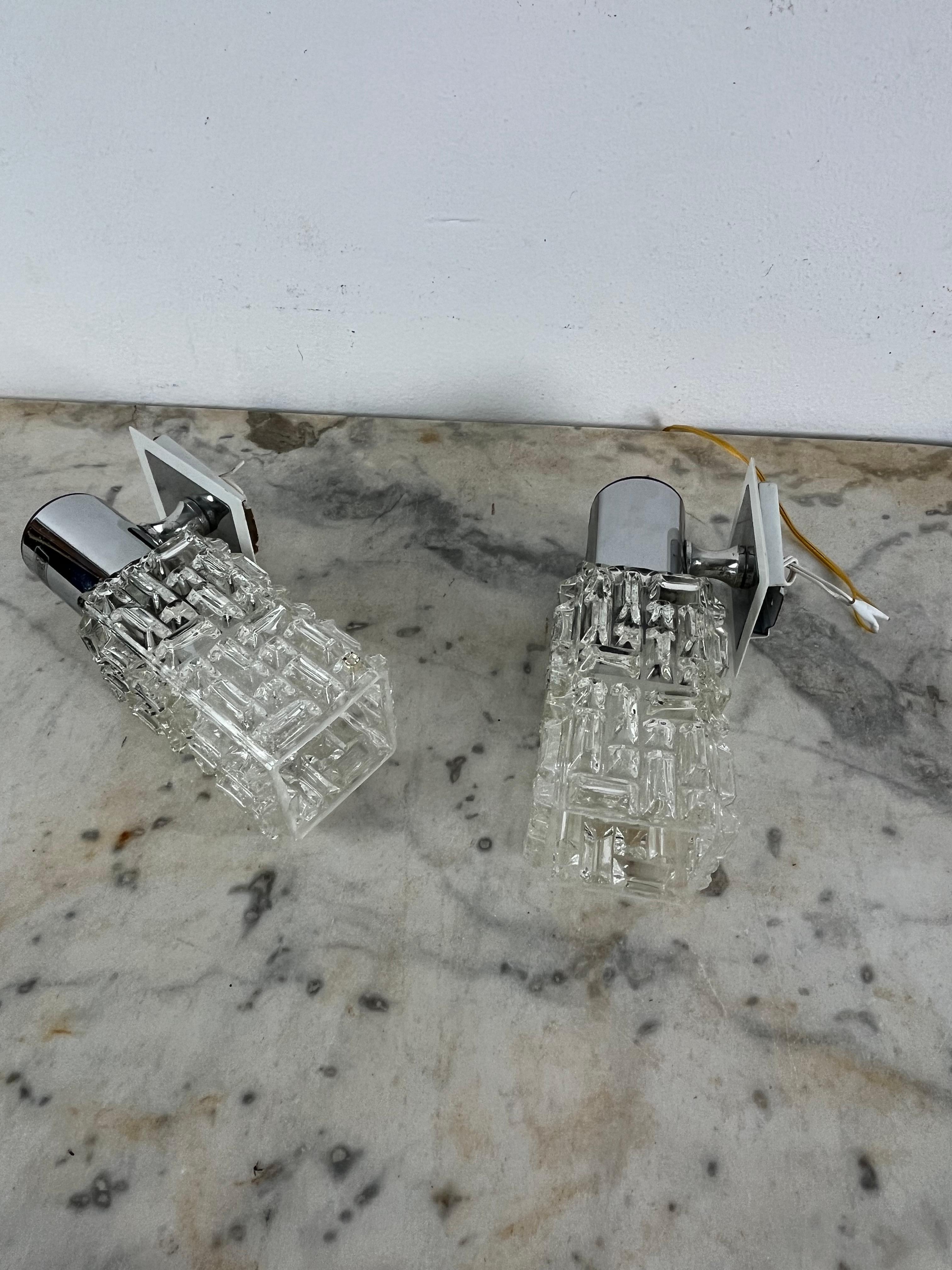 Metal Set of 2 Vintage Targetti Sankey Wall Lamps, Made in Italy, 1970s
