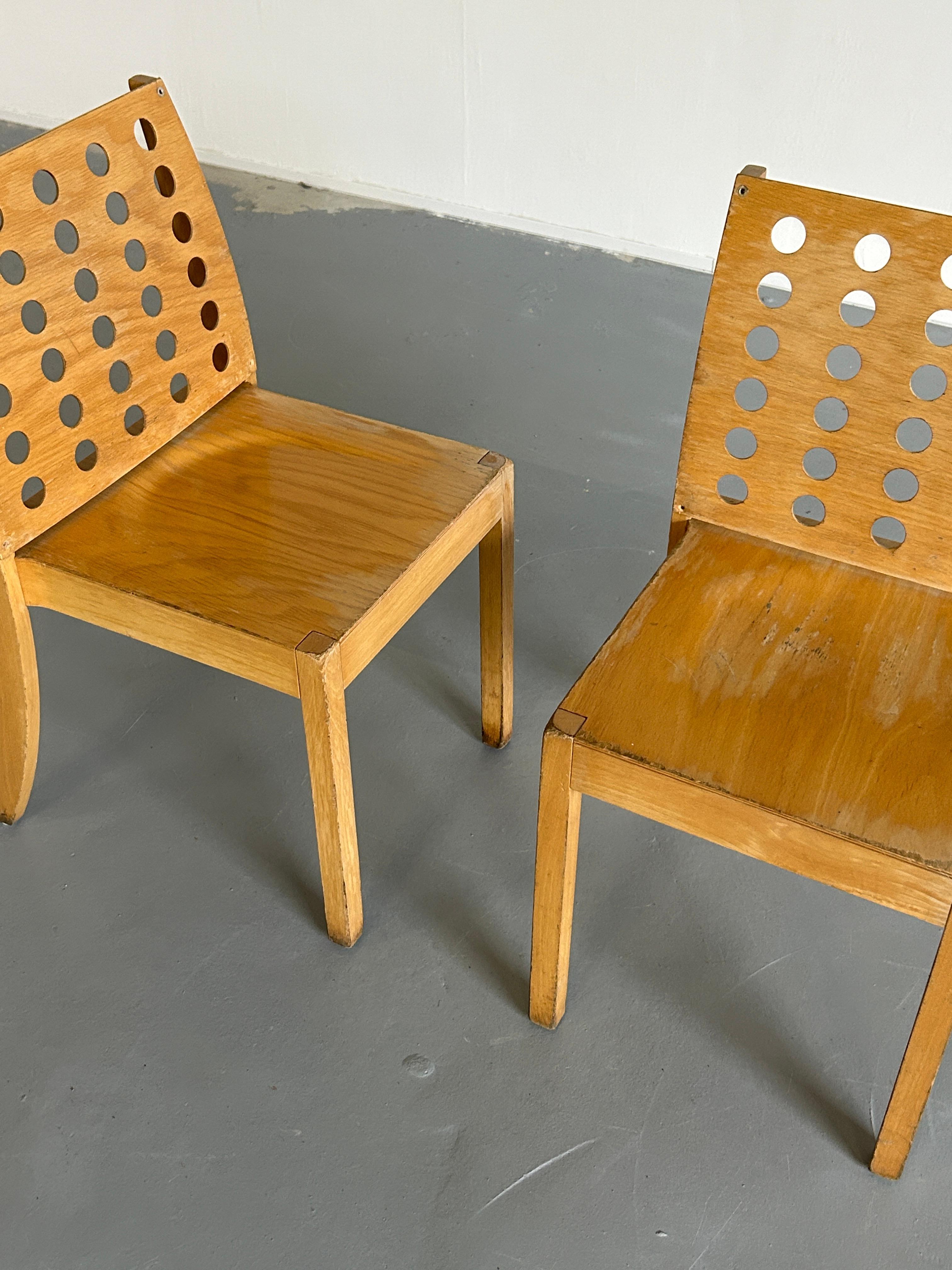 German Set of 2 Vintage Thonet S471 Mid-Century-Modern All Purpose Chairs, C. Zschocke