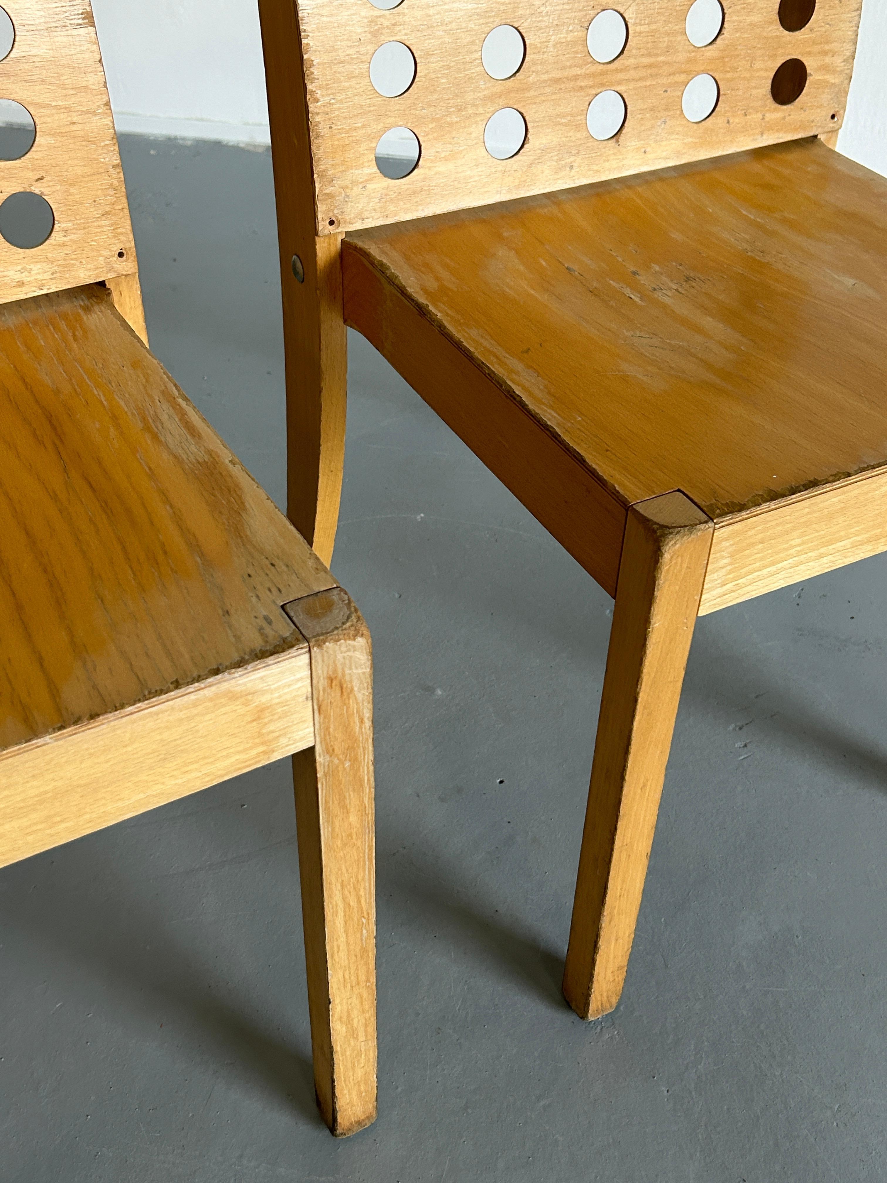 Wood Set of 2 Vintage Thonet S471 Mid-Century-Modern All Purpose Chairs, C. Zschocke