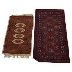 Set of 2 Vintage Uzbek Bukhara Rugs, 1960s, 1G90