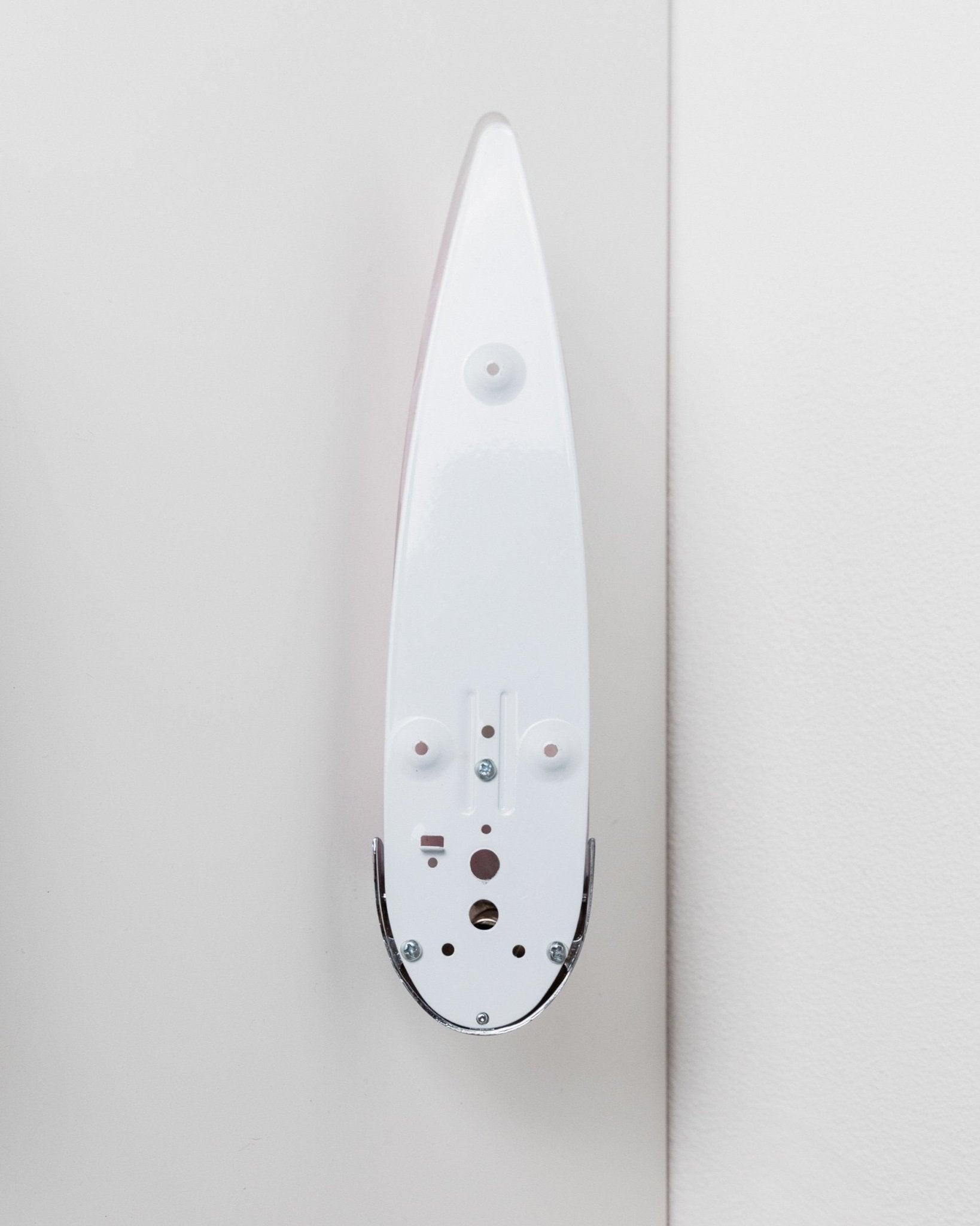 Set di 2 lampade da parete vintage in vetro rosa e cromo, Spagna, anni '80 in vendita 3