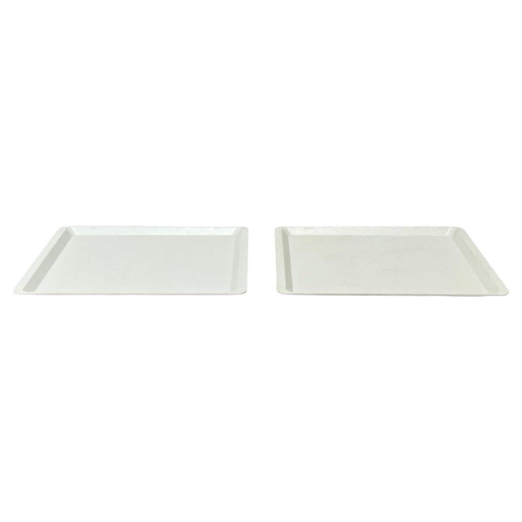 2er-Set westdeutscher Fiberglas-Kunststofftabletts von Presswerk Köngen im Angebot